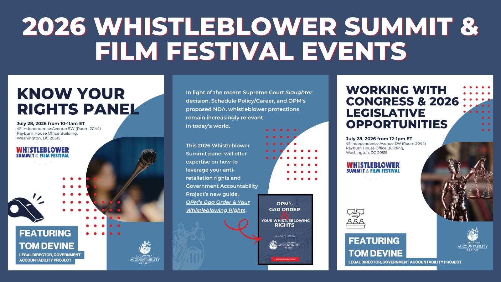 Whistleblower Summit and Film Festival Panels